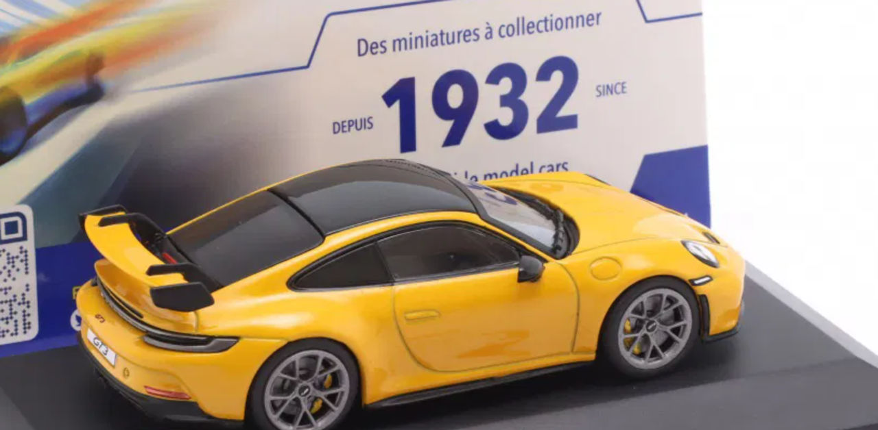 1/43 Solido 2023 Porsche 911 992 GT3 (Yellow) Diecast Car Model