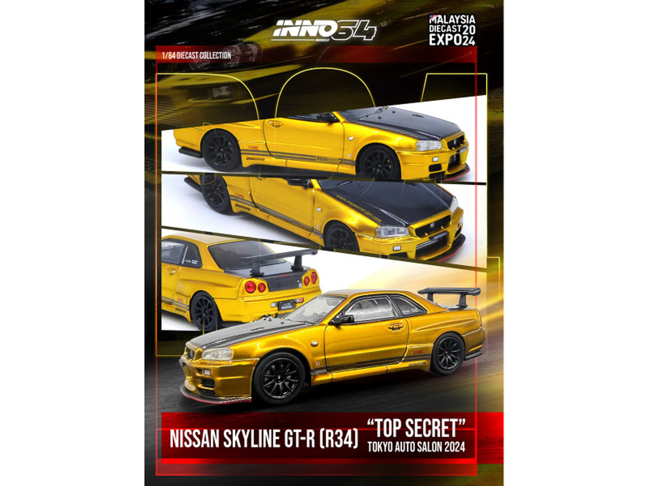 【セブンマーチ】 1/64 Inno64 Nissan GT-R R34 Top Secret Tokyo Auto Salon