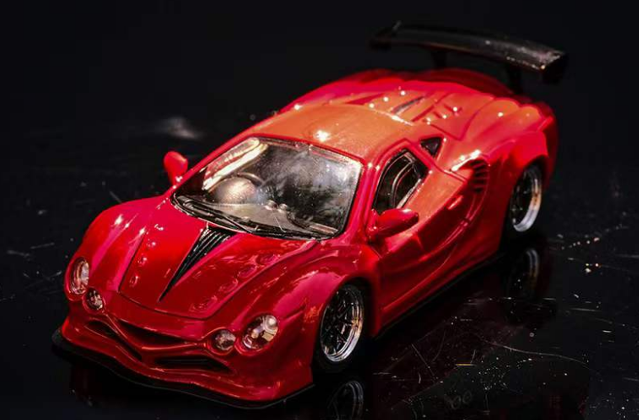 遠呂智2 1/64 Mortal Mitsuoka Orochi LBWK (Red) Car Model