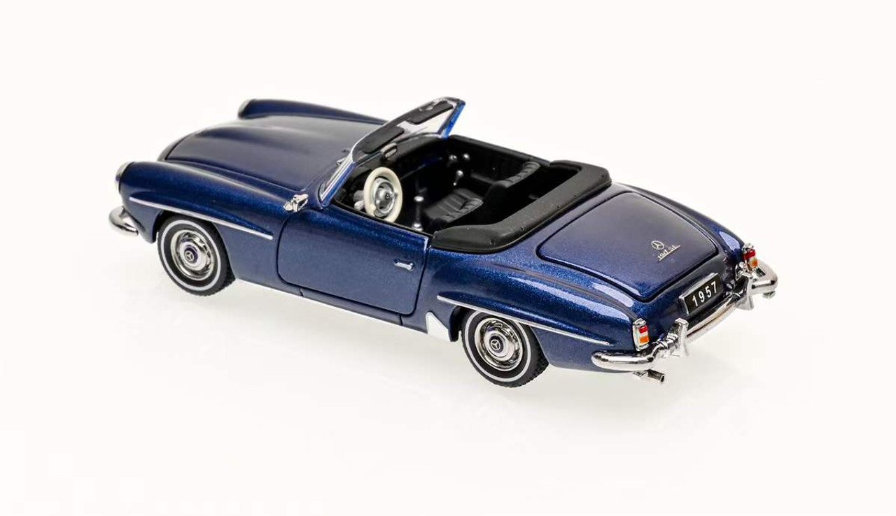 1/64 GFCC Mercedes-Benz 190SL Convertible (Blue) Diecast Car Model