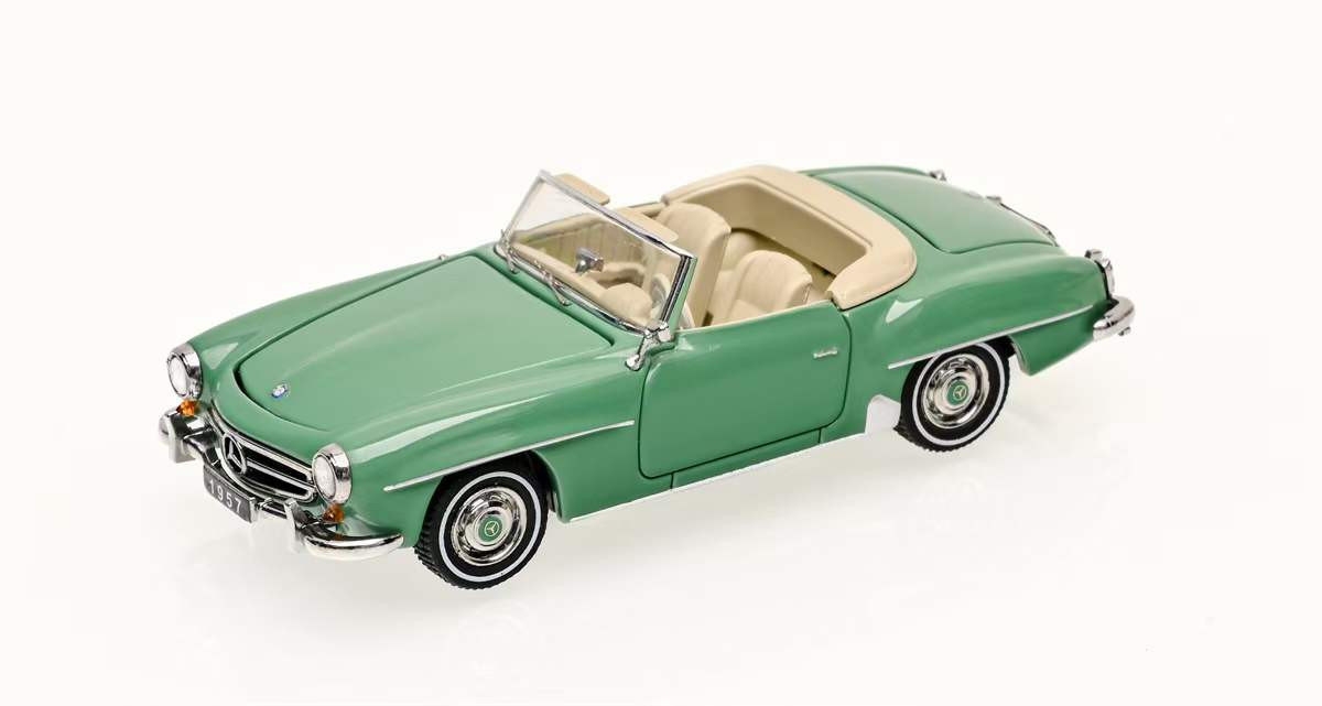 1/64 GFCC Mercedes-Benz 190SL Convertible (Green) Diecast Car
