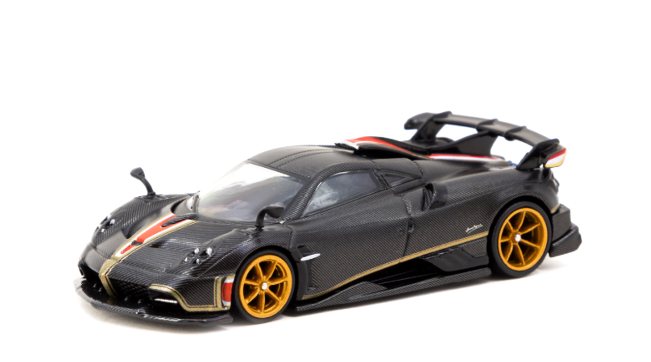 1/64 Tarmac Works Pagani Imola Matt Black Carbon Fiber Diecast Car Model