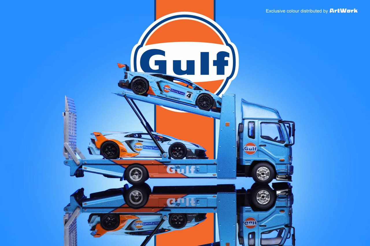 GCD 1/64 三菱ふそう ファイター Gulf 1/64 GCD Mitsubishi Fuso Gulf Tow Truck Diecast Model (cars NOT