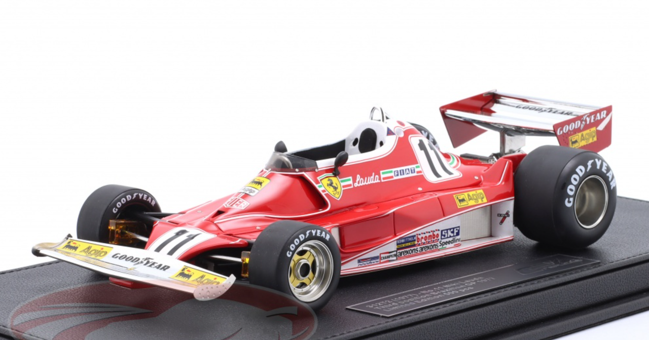 1/18 GP Replicas 1977 Formula 1 Niki Lauda Ferrari 312T2 #11 3rd Brazil GP Formula 1 World Champion Car Model