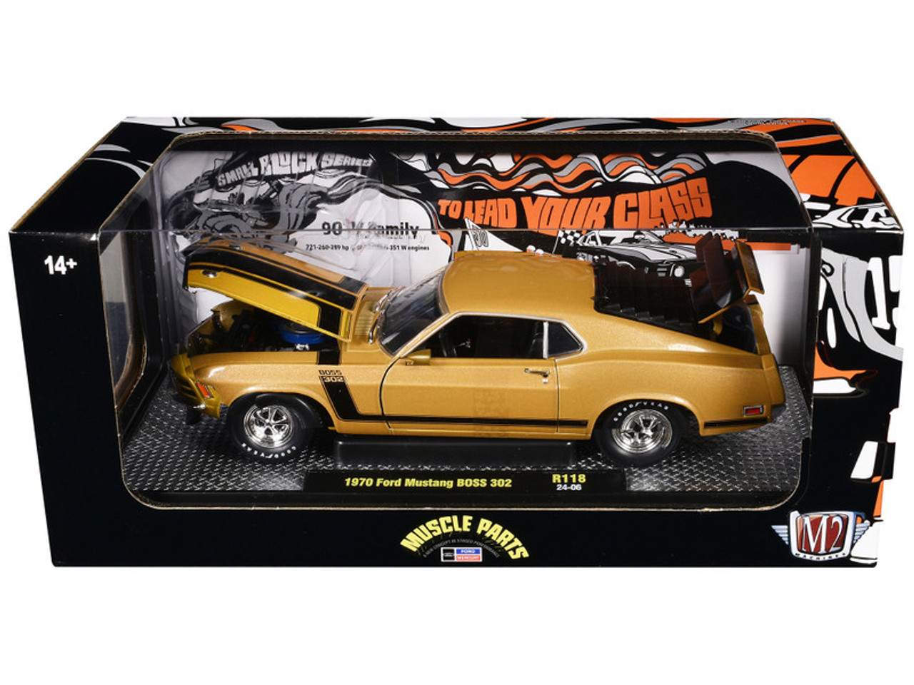 ミニカー M2 1/24 Ford Mustang Boss 302 M2 MACHINE 1970 FORD MUSTANG BOSS 302 1/24 with BLACK STRIPE