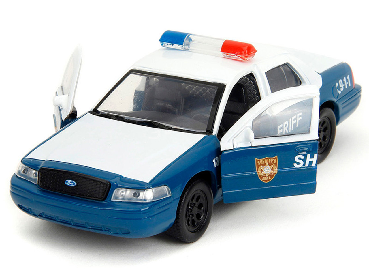 Rick Grimes' Ford Crown Victoria Sheriff Blue and White The Walking  Dead (2010-2022) TV Series Hollywood Rides Series 1/32 Diecast Model Car  by Jada - LIVECARMODEL.com