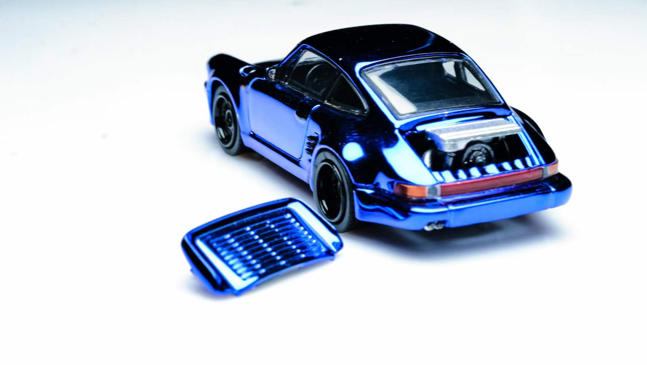 1/64 Mortal Porsche 911 930 Turbo (Chrome Blue) Diecast Car Model