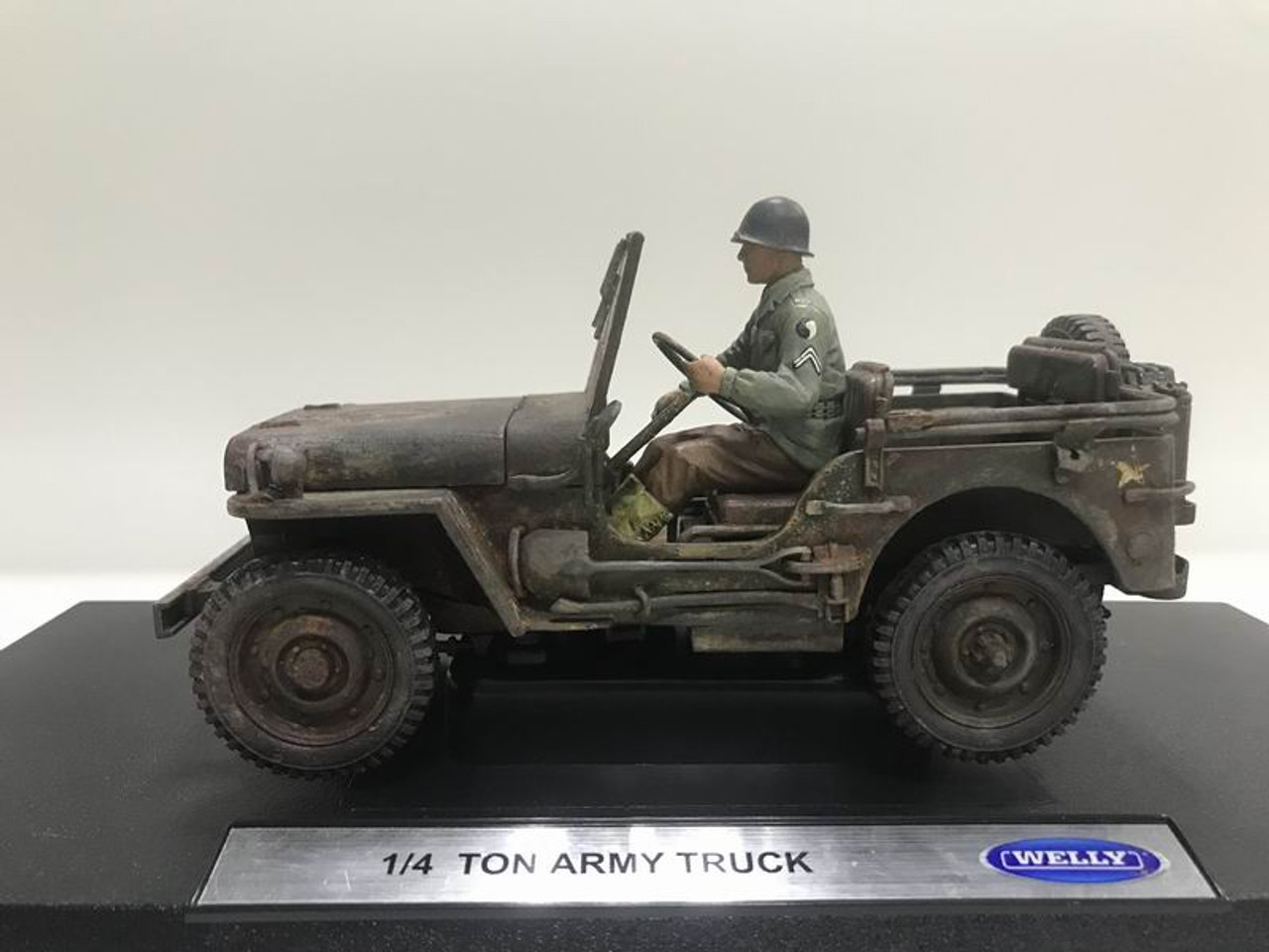 RARE 1/1 Prototype 1/18 Welly FX Classic Jeep Willys M151 WW2 Quarter 1/4 Ton Army Truck (Green Dirt Version) Diecast Car Model