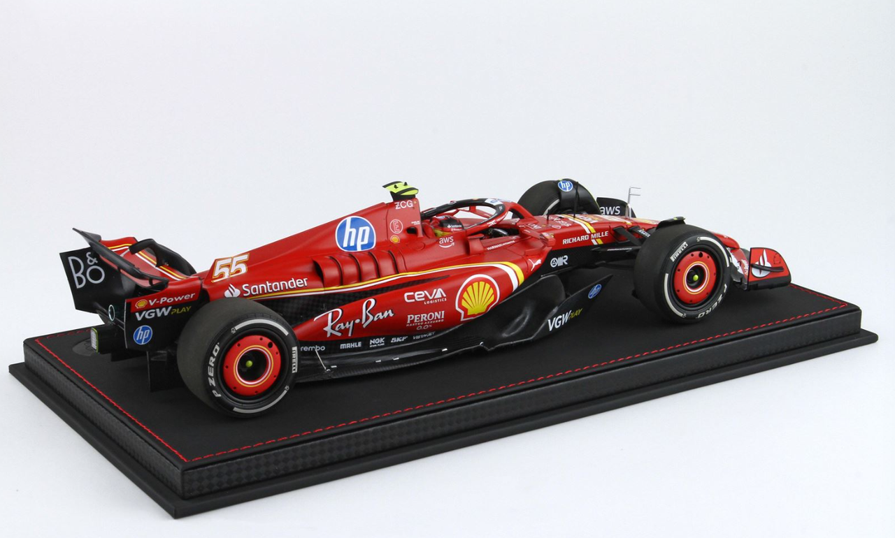 Miniature Ferrari F1 1/18 - Trophée De Monaco 2024 Avec Bouteille Champagne
