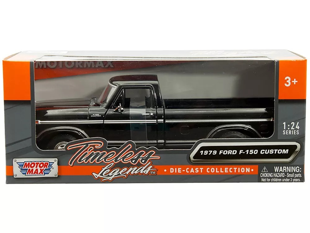 1/24 Motormax 1979 Ford F-150 Pickup Truck (Black) Diecast Car