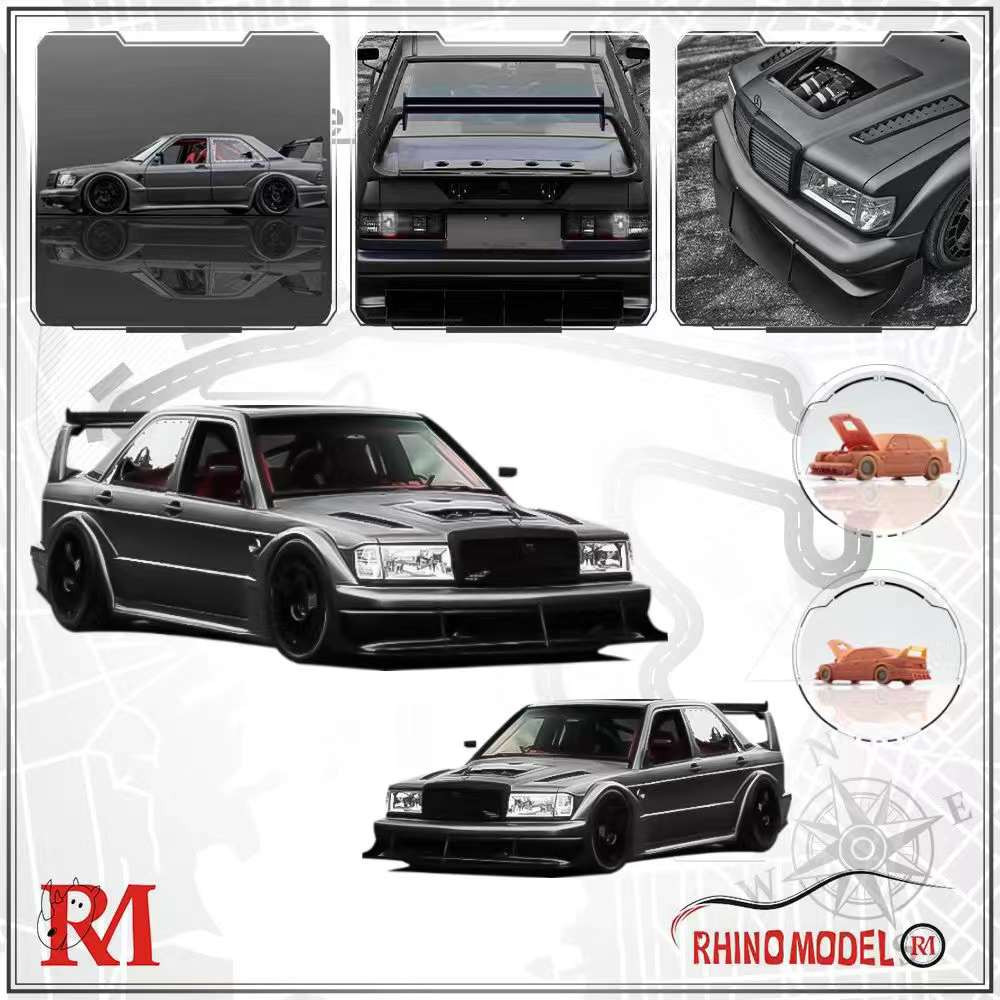 その他 VR 1/64 Rhino Model RM Mercedes-Benz W201 190E Twin Turbo LS Swapped