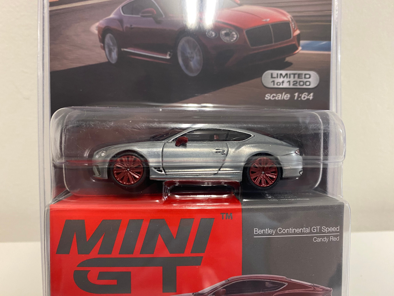 CHASE CAR 1/64 Mini GT 2022 Bentley Continental GT Speed (Chrome
