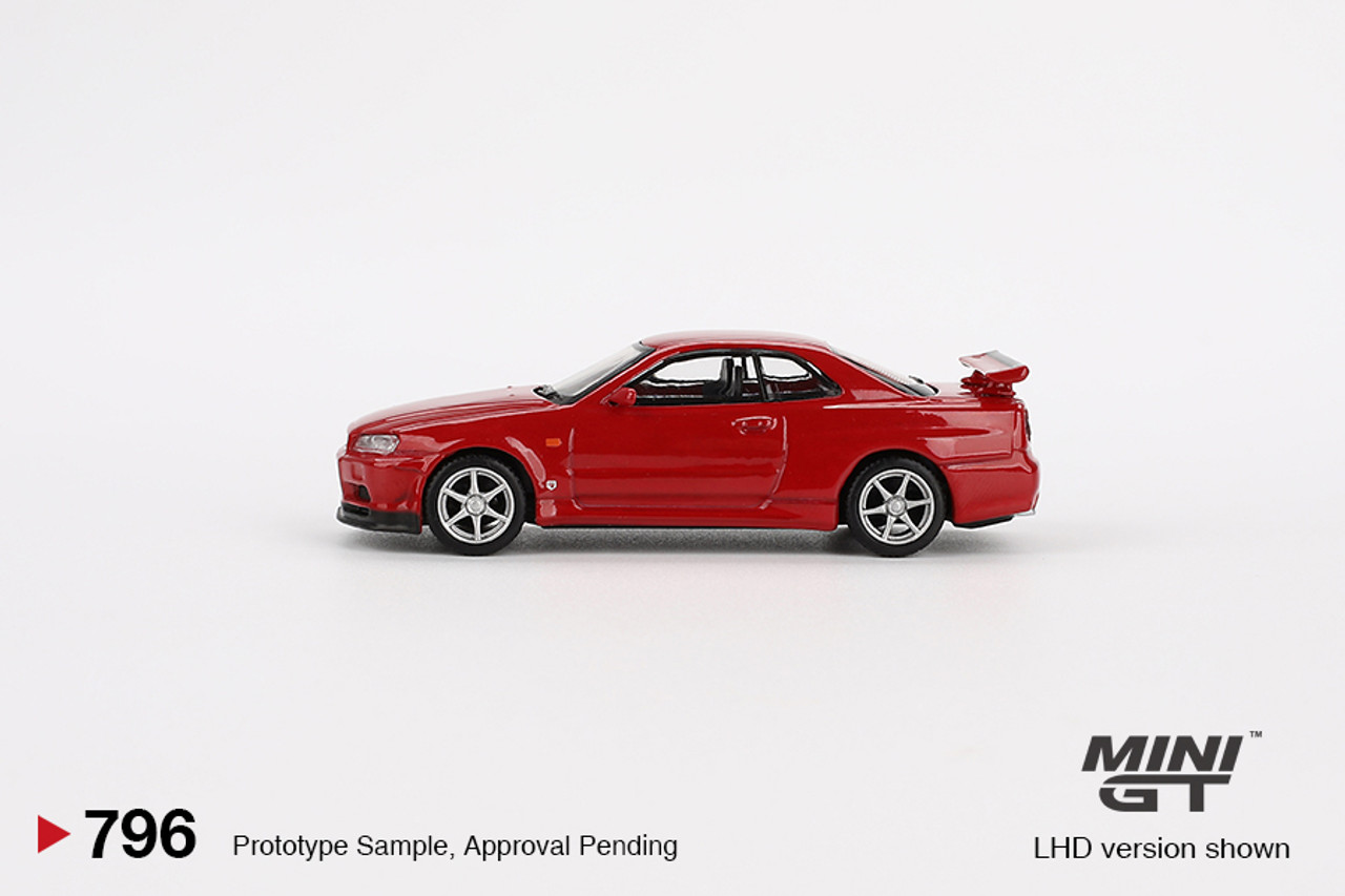 Nissan R34 Skyline GT-R ミニカー 1/64 RED PA 1/64 Fast Speed Skyline Nissan Skyline GT-R Mk5 R34 FNF Red