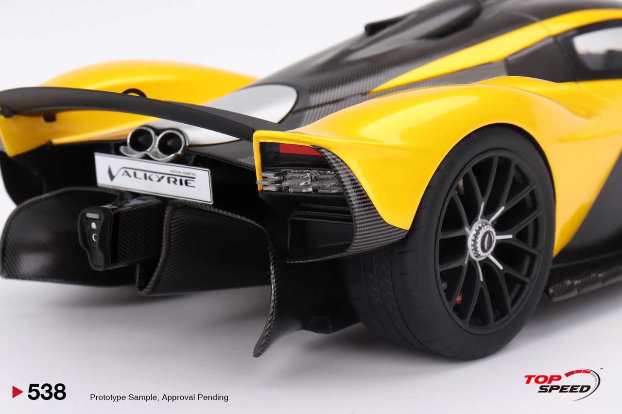 1/18 Top Speed Aston Martin Valkyrie (Sunburst Yellow) Car