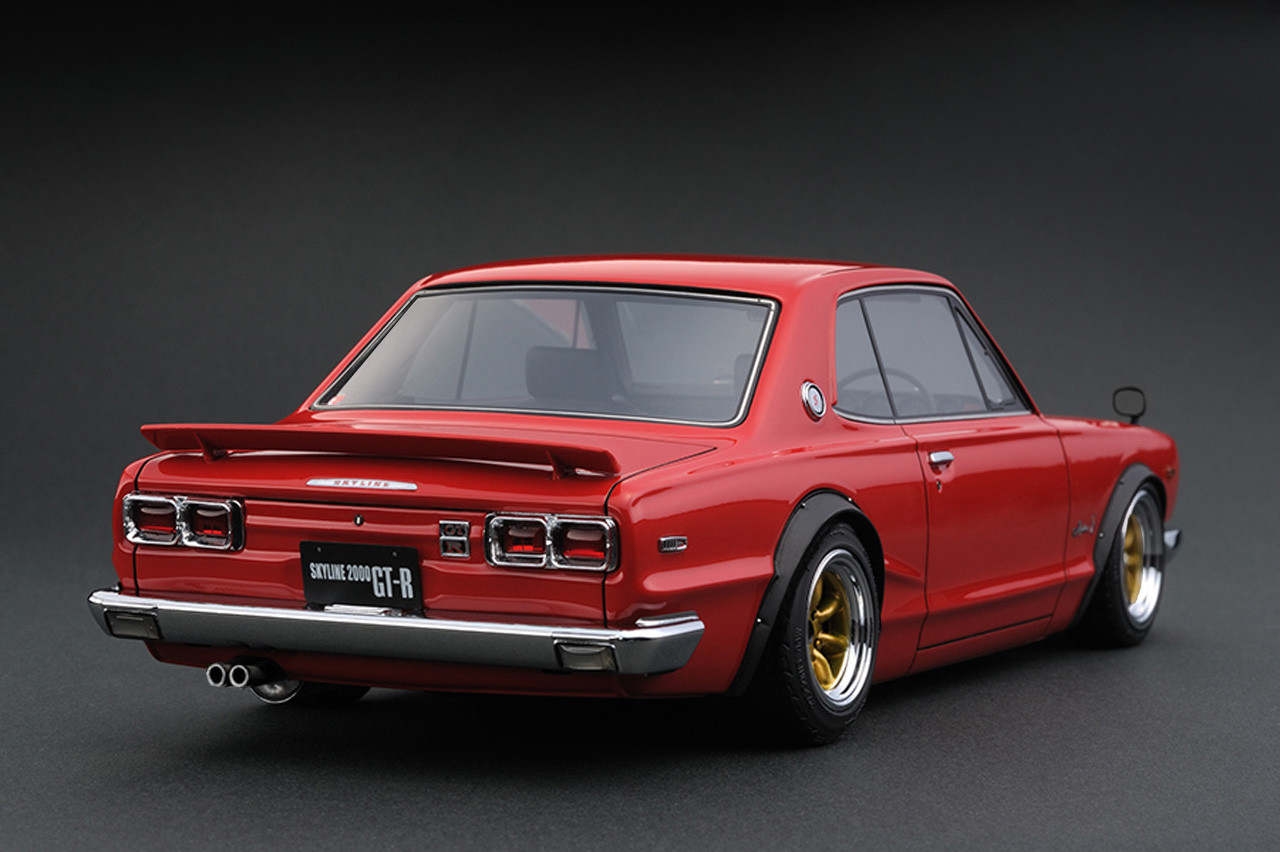 1/18 IG Ignition Model Nissan Skyline 2000 GT-R (KPGC10) (Red) Car