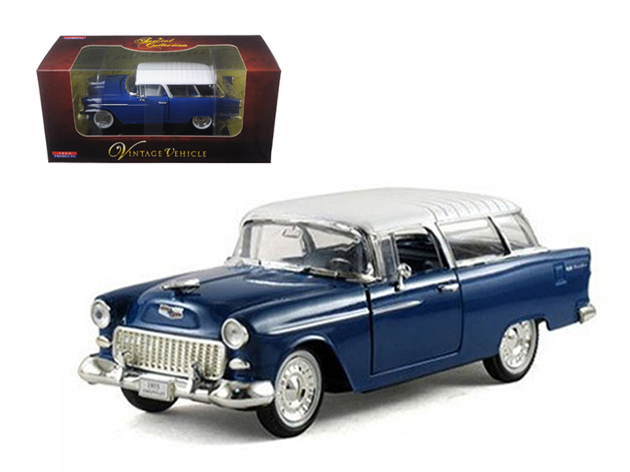 1/32 Arko Product 1955 Chevrolet Chevy Nomad Blue Diecast Car Model