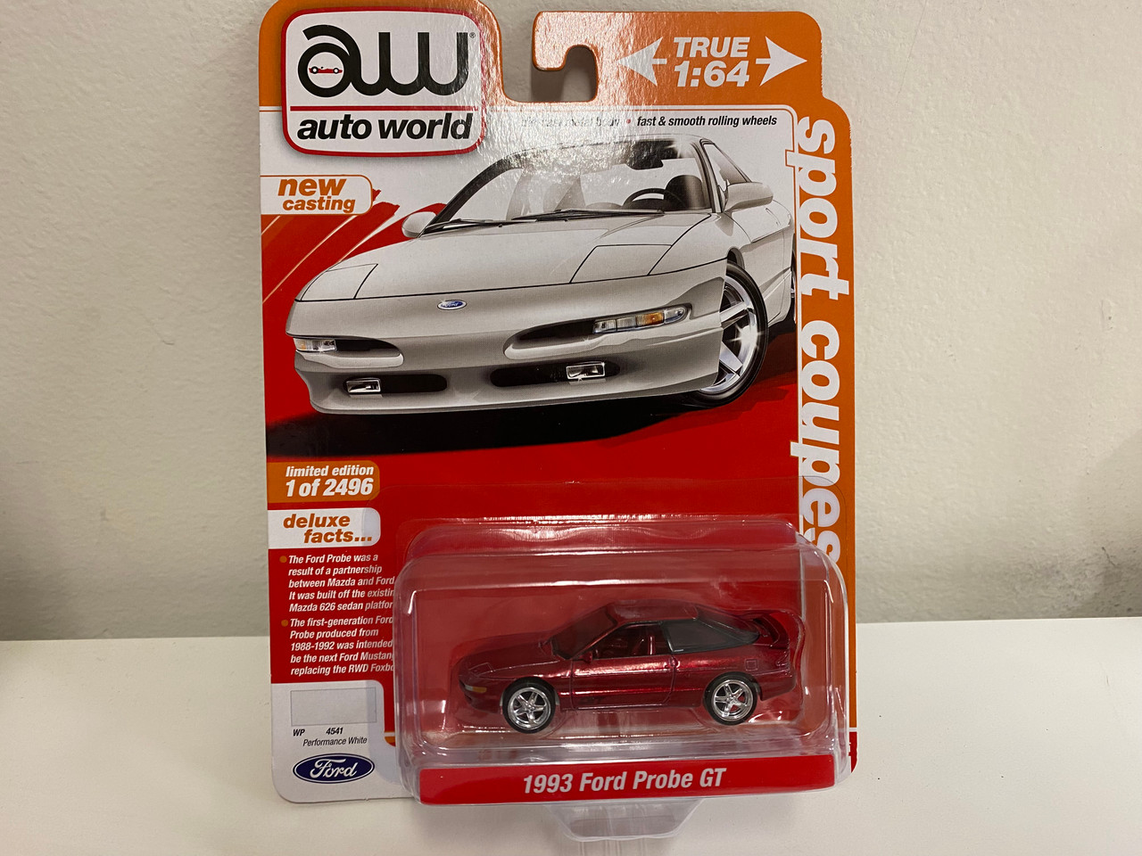Y CHASE CAR 1/64 Auto World 1993 Ford Probe GT Performance