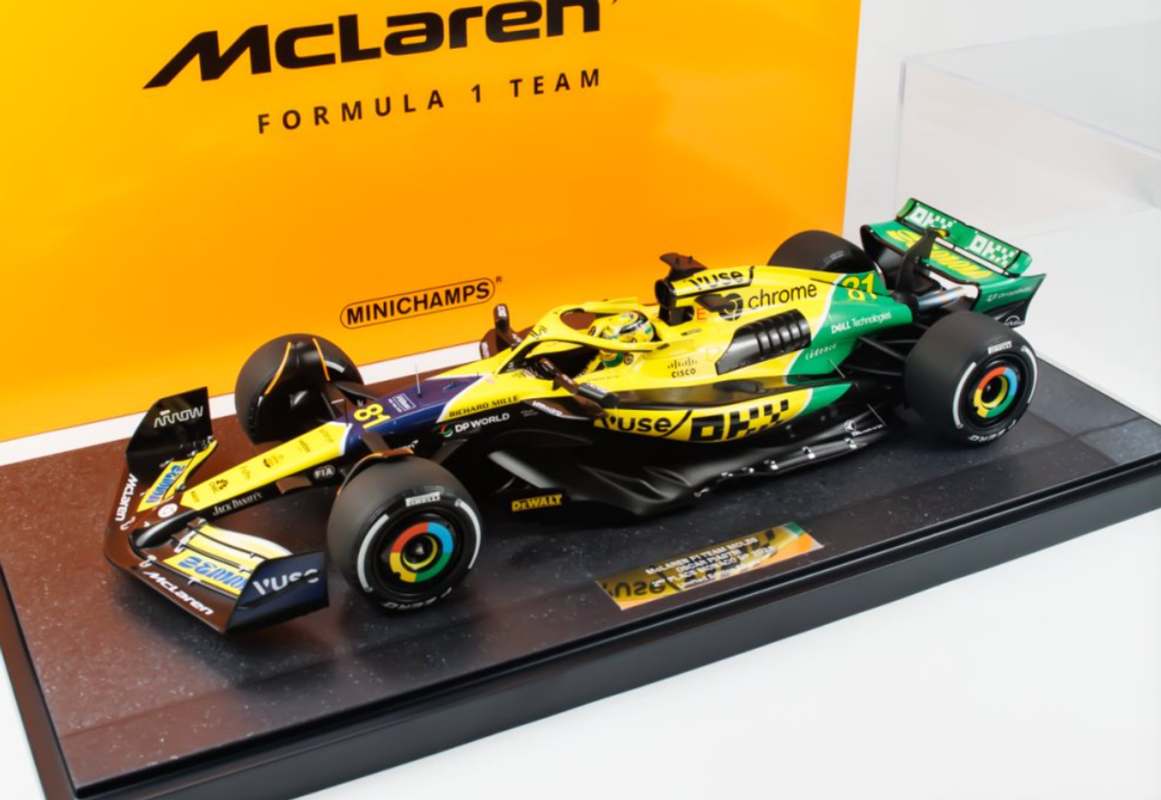 1/12 Minichamps 2024 Formula 1 McLaren F1 Team MCL38 Oscar Piastri #81 2nd Place Monaco GP Car Model