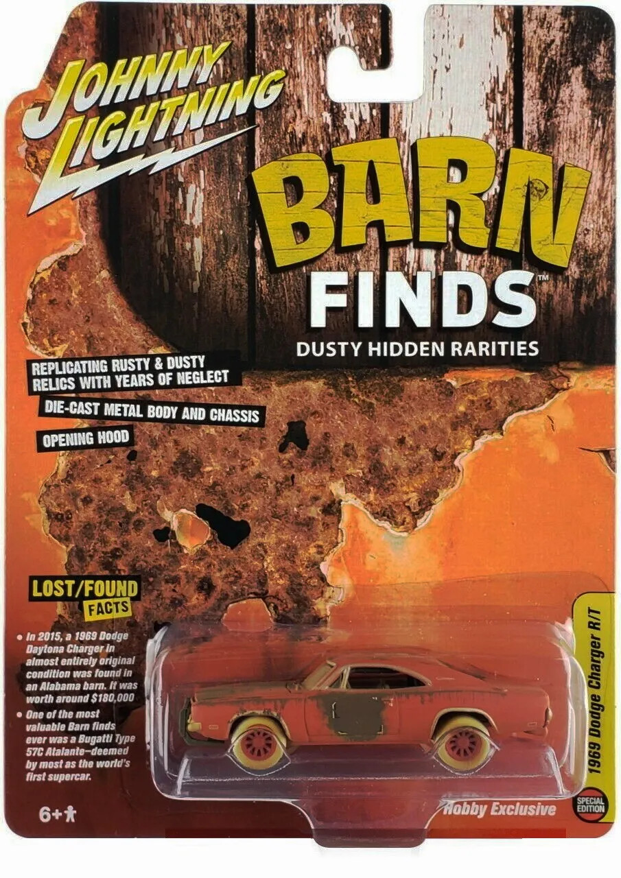 CHASE CAR 1/64 Johnny Lightning 1969 Dodge Charger R/T Orange