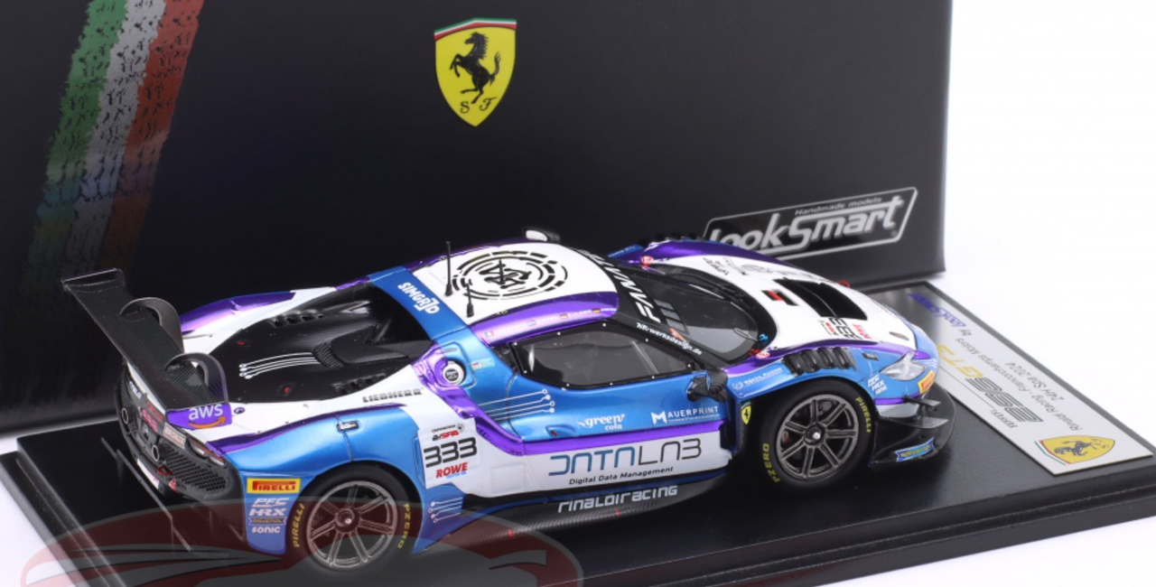 1/43 Looksmart Ferrari 296 GT3 No.333 Rinaldi Racing - Francorchamps Motors 24H Spa 2024 C. Hook – F. Fernandez Laser – F. Crestani – D. Perel Car Model