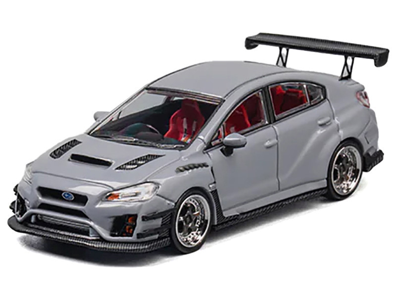 1/64 CM Model Subaru STI Varis Widebody 1.0 (Grey) Diecast Car