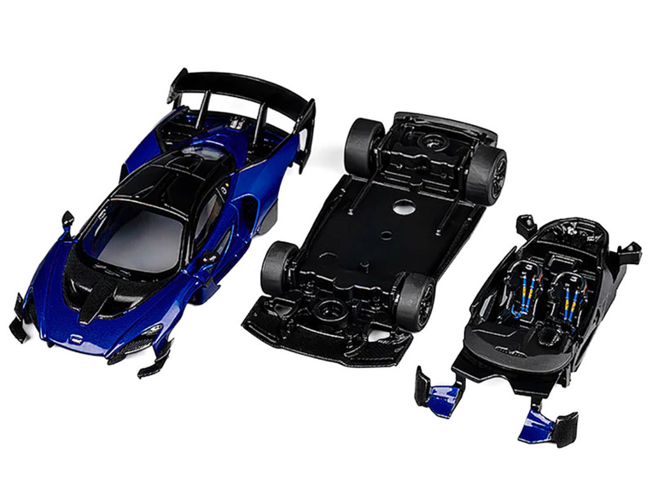 1/64 CM Model McLaren Senna GTR (Metallic Blue) Diecast Car