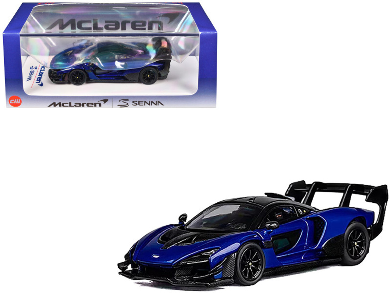 1/64 CM Model McLaren Senna GTR (Metallic Blue) Diecast Car