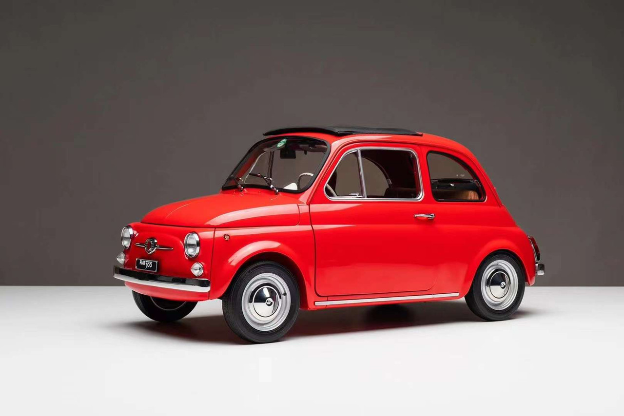1/7 Hachette Fiat 500 (Red) Glueless Diecast Model Kit