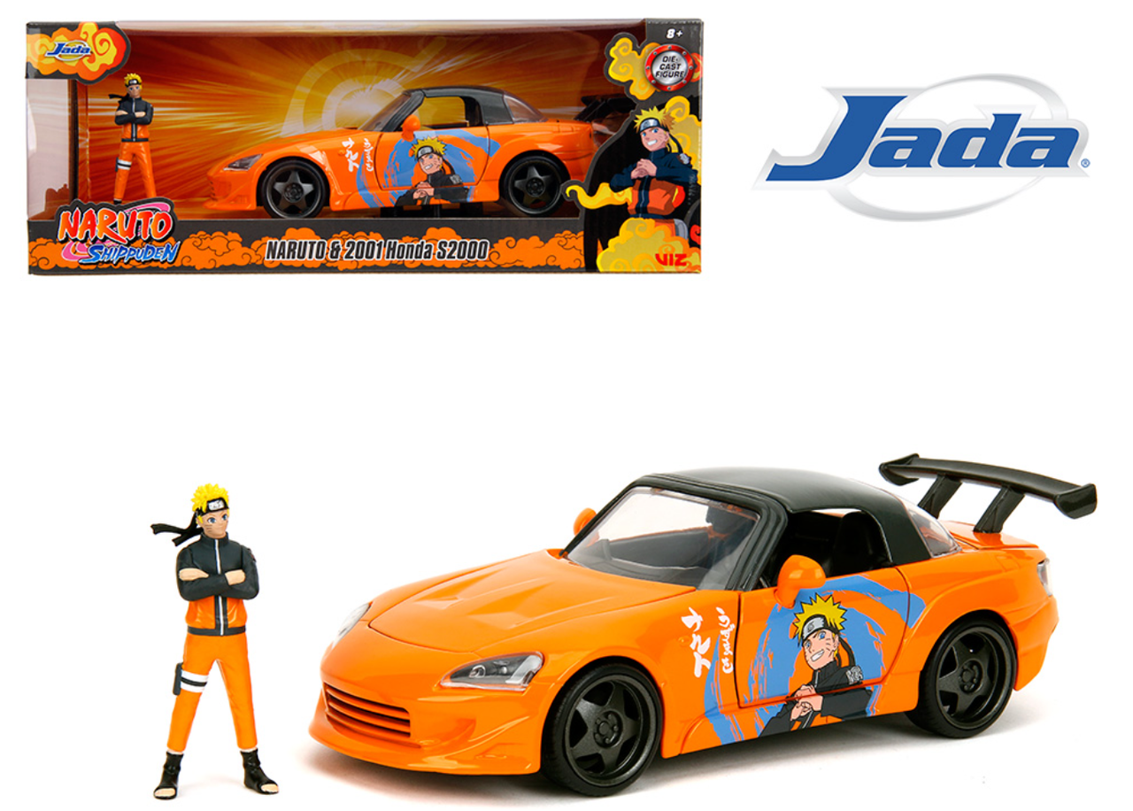 1/24 Jada 2001 Honda S2000 with Naruto Figure Naruto Shippuden Diecast Car Model