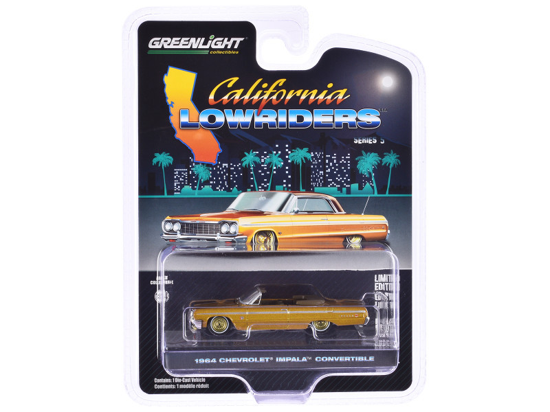 1964 Chevrolet Impala Convertible Lowrider Gold Metallic with Gold