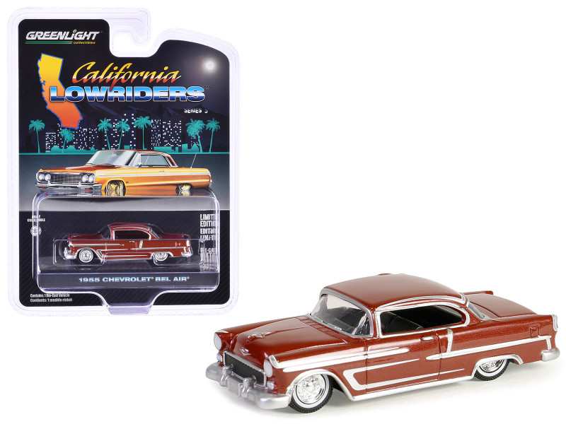 ビークル 1955 Chevrolet Bel Air Lowrider Red Metallic and Silver