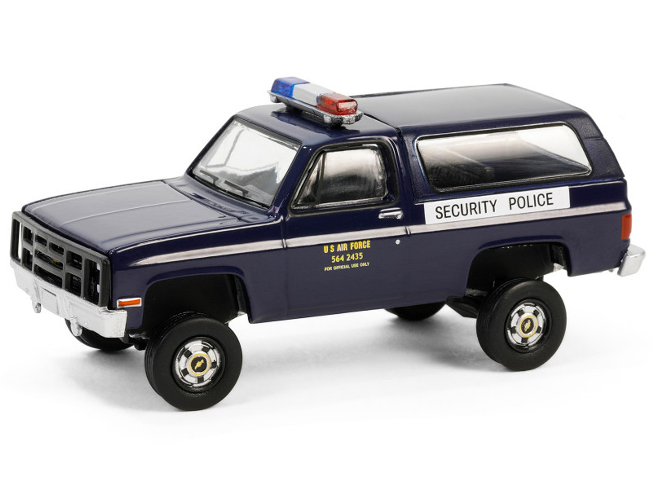 1984 Chevrolet M1009 CUCV "United States Air Force Security Police" Dark Blue "Battalion 64" Series 4 1/64 Diecast Model Car by Greenlight