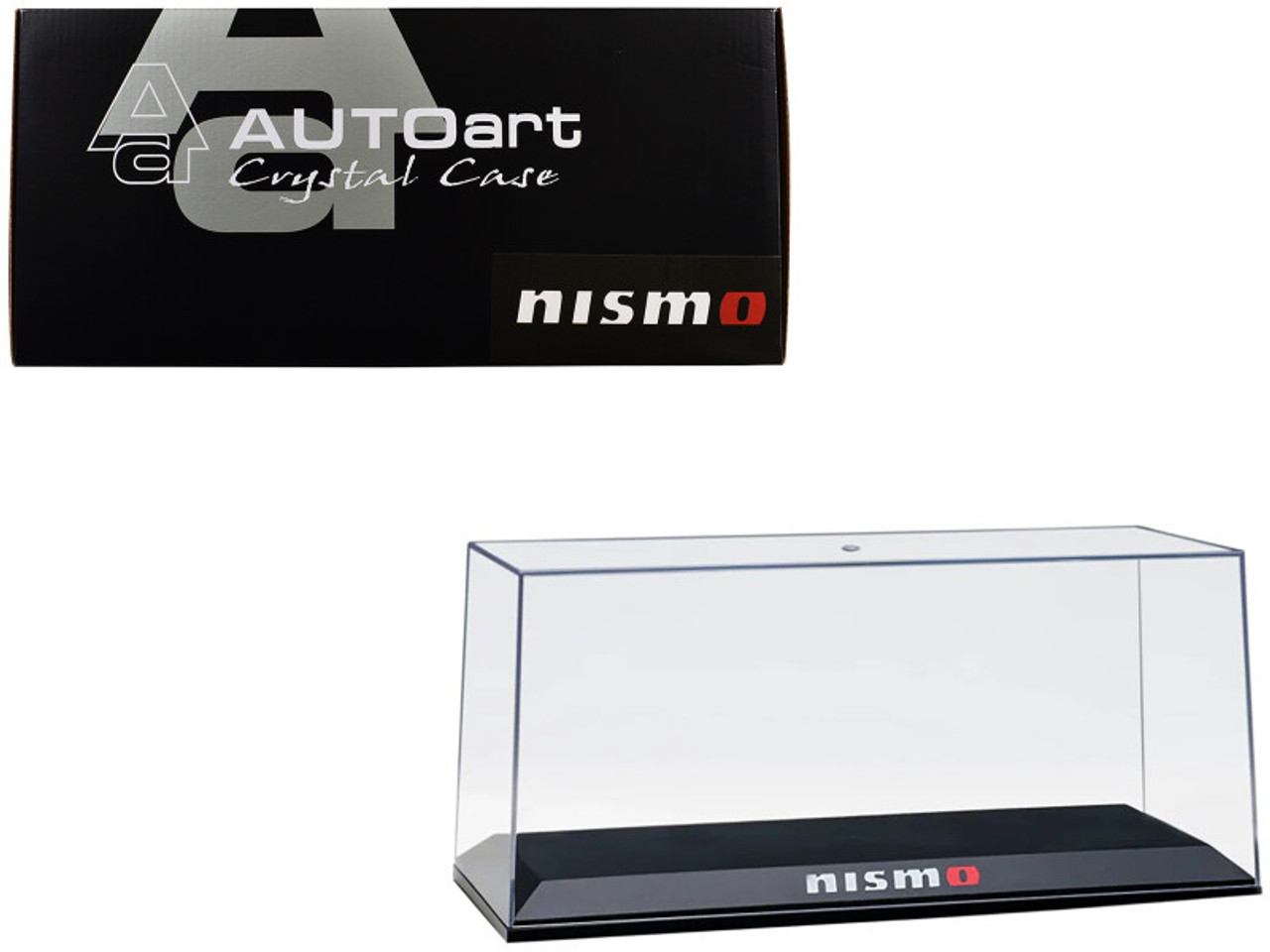 Collectible Display Show Case with Black Plastic Base "Nismo" for 1/18-1/24 Scale Model Cars by Autoart