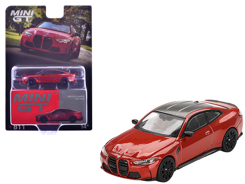 1/64 Mini GT BMW M4 Competition (G82) (Sahkir Orange) Diecast Car