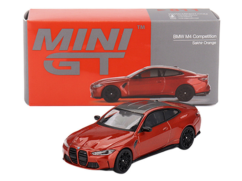 ミニカー MINI GT  M4 Sakhir Orange 121 1/64 Mini GT BMW M4 Competition (G82) (Sahkir Orange) Diecast Car