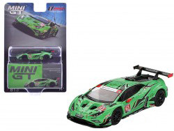 1/64 Mini GT Lamborghini Huracán GT3 EVO2 #63 Iron Lynx Green