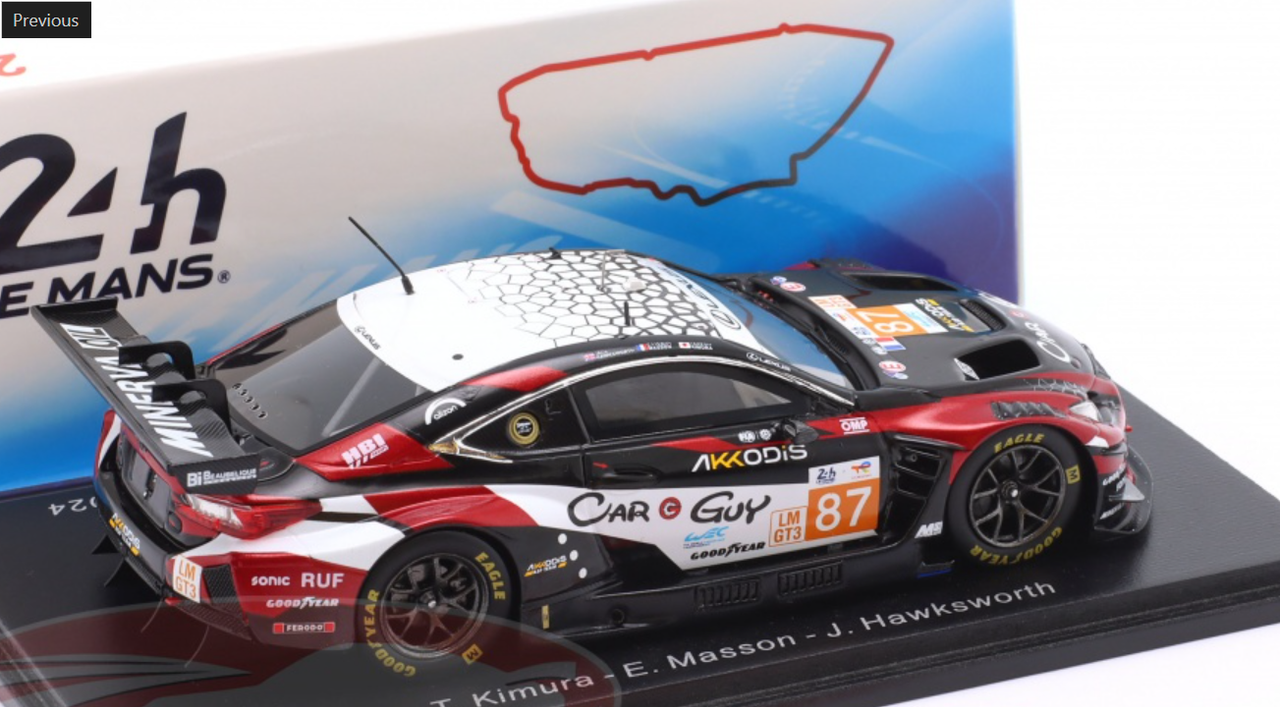 スパーク spark 43 アコーディス ASP RC F GT3 2024 1/43 Spark Lexus RC F GT3 No.87 AKKODIS ASP TEAM Le Mans 24H