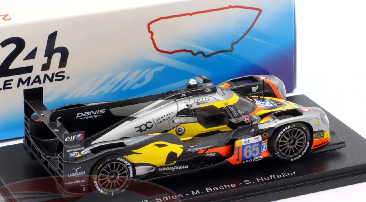 1/43 Spark Oreca 07 - Gibson No.65 PANIS RACING Le Mans 24H 2024 R. Sales - M. Beche - S. Huffaker Car Model