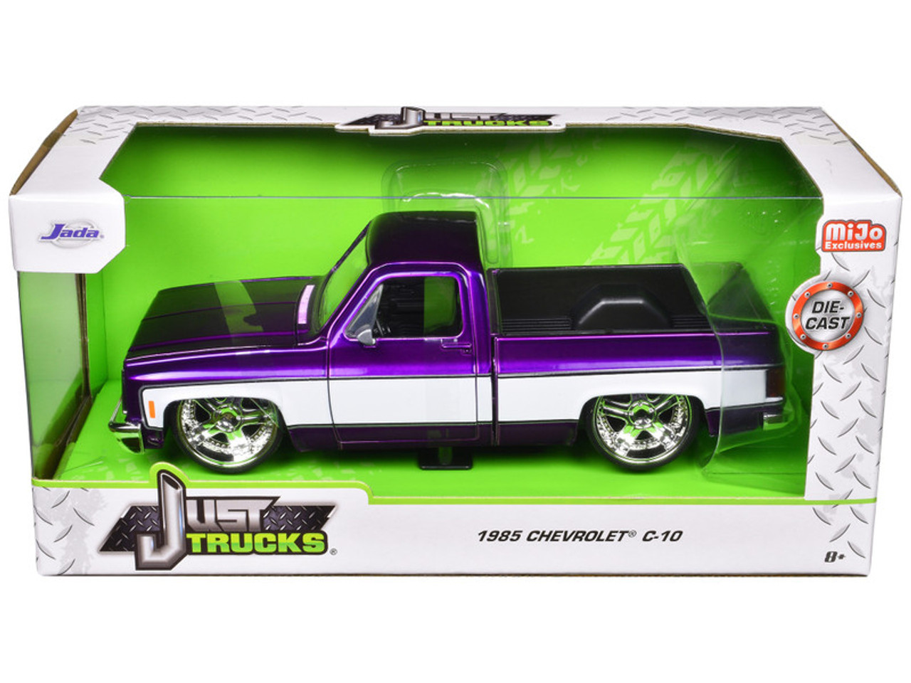 JadaToys 1/24 1985 シェビーC-10 JADA JUST TRUCKS 1985 CHEVY C10 PICKUP TRUCK MATTE BLACK 1