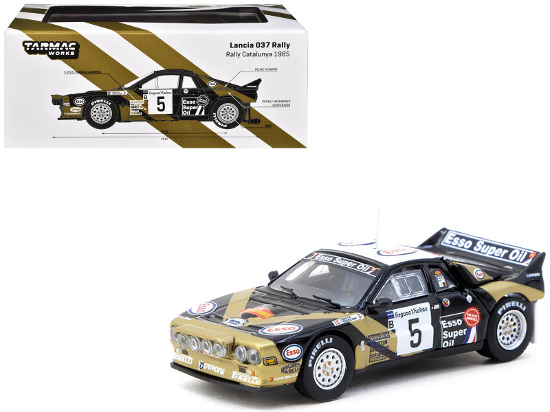1/64 Tarmac Works 1985 Lancia 037 Rally #5 Rally Catalunya (Black