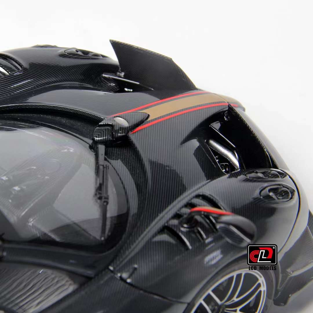 1/18 LCD Pagani Huyara Roadster BC (Carbon Black) Diecast Car