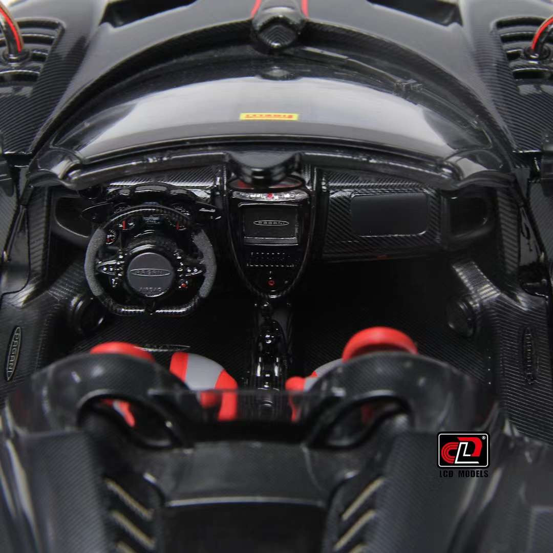 1/18 LCD Pagani Huyara Roadster BC (Carbon Black) Diecast Car