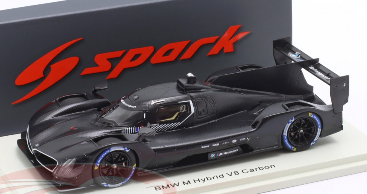 1/43 Spark 2023 BMW M Hybrid V8 Carbon Presentation Car Car Model