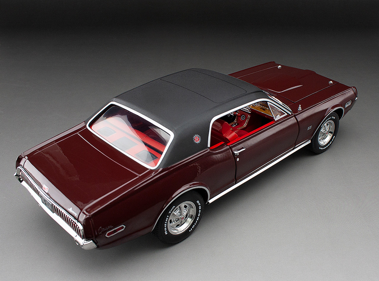 1/18 Sunstar 1968 Mercury Cougar XR7G (Black Cherry Red) Diecast Car Model