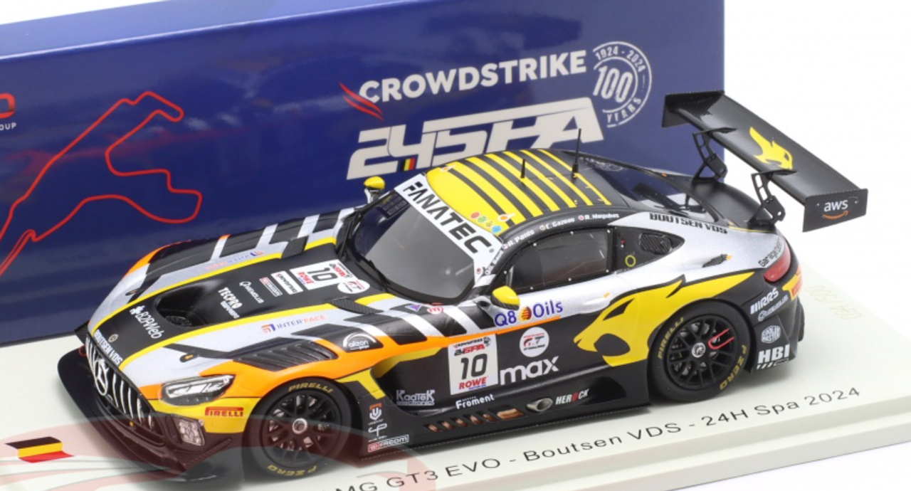 1/43 Spark Mercedes-AMG GT3 EVO No.10 Boutsen VDS 24H Spa 2024 A. Panis – C. Gazeau – R. Meyuhas – S. Baud Car Model