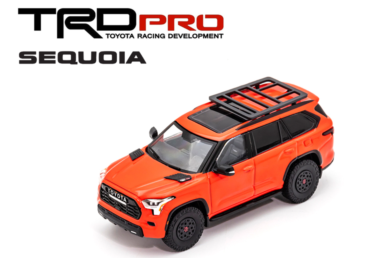 1/64 GCD 2023 Toyota Sequoia TRD Pro (Solar Octane Orange) Diecast Car Model