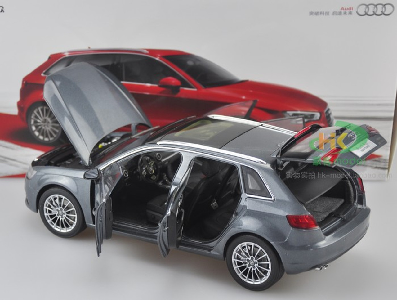 最新発見 A3 Audi Edition Dealer 1/18 Sportback Car Diecast (Grey) 乗用車