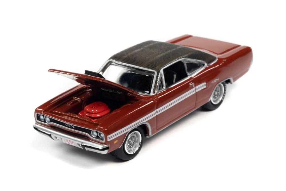 1/64 Johnny Lightning 1970 Plymouth GTX (Burnt Orange) Diecast Car Model