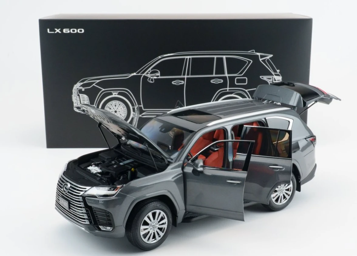 1/18 LCD Model Lexus LX600 (Grey) Full Open Diecast Car Model