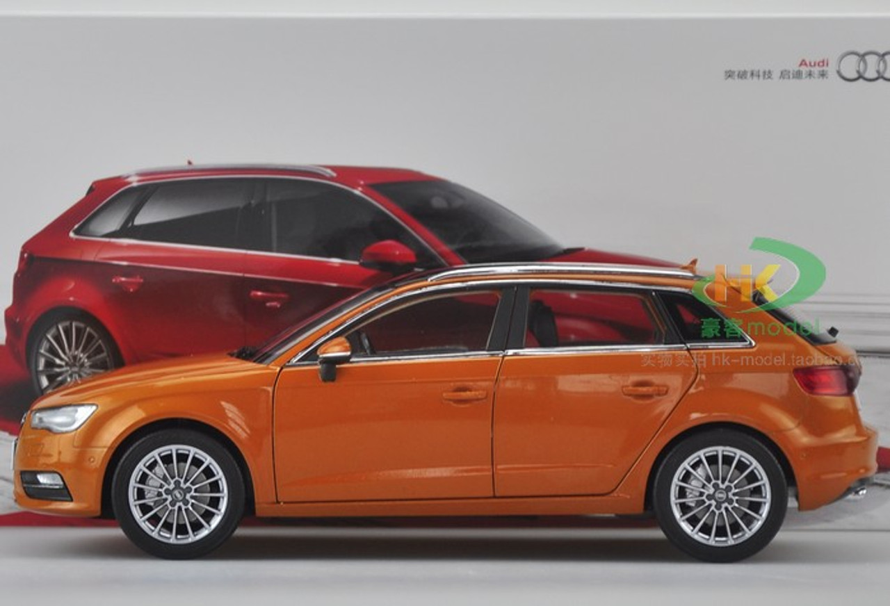 1/18 AUDI A3 SPORTBACK (ORANGE) DIECAST CAR MODEL - LIVECARMODEL.com